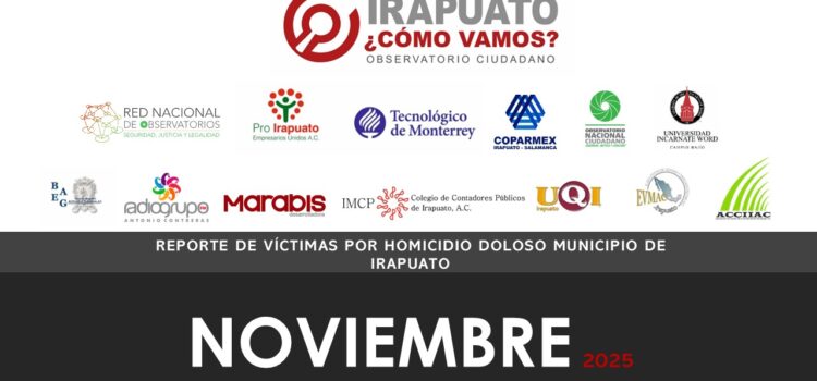 REPORTE DE VÍCTIMAS POR HOMICIDIO DOLOSO NOVIEMBRE IRAPUATO 2025